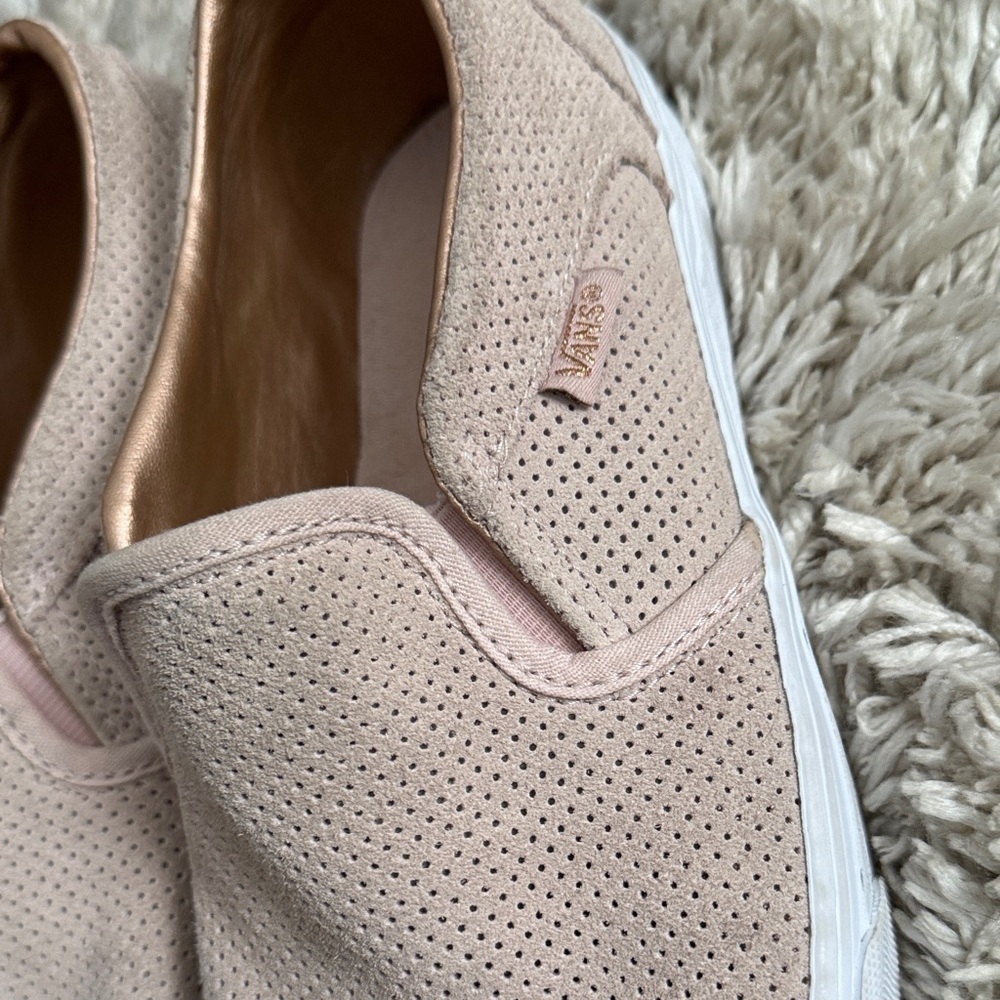 Vans Light Pink Perforated Slip-Ons - Picture 3 of 8